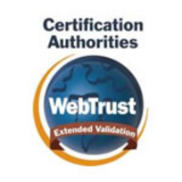 A logo for the certification authorities of webtrust.